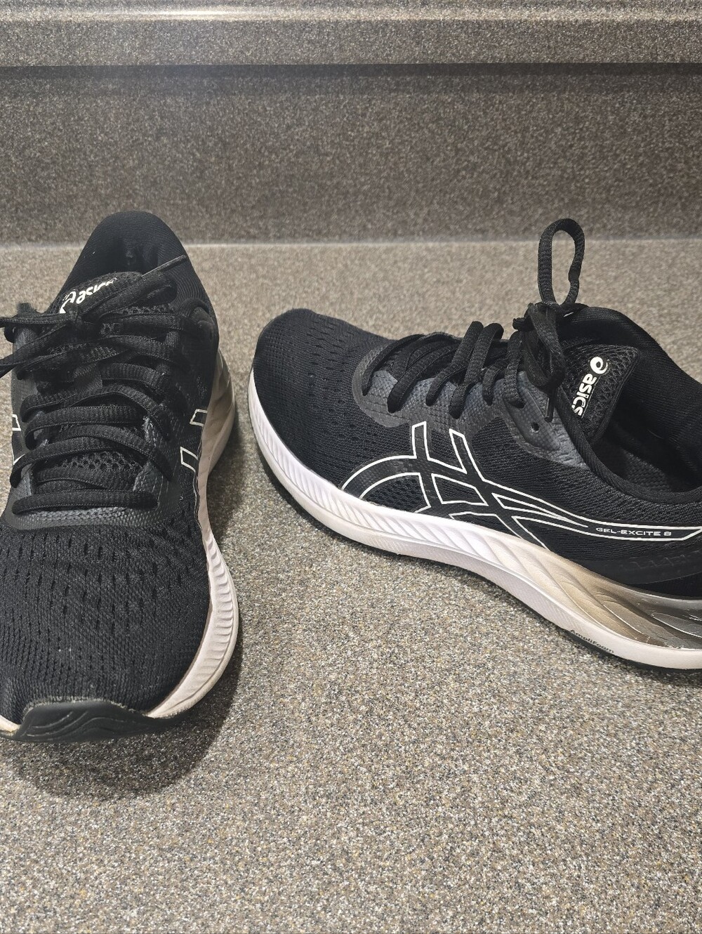 ASICS Gel-Excite 8 Women’s Running Shoes Black White Size 8.5 Athletic Sneakers - Picture 3 of 9